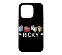 Custodia per iPhone 15 Pro Ricky Nome cane personalizzato Ricky Pet Lover