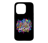 Custodia per iPhone 15 Pro Ricordo dello skyline della città di Milano - Graffiti