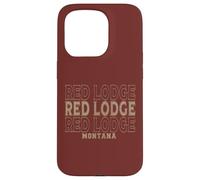 Custodia per iPhone 15 Pro Rifugio rosso vintage Montana