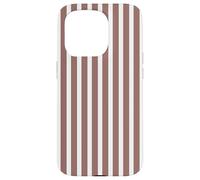 Custodia per iPhone 15 Pro Righe Classiche Marrone Castagna