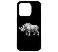 Custodia per iPhone 15 Pro Rinoceronte Lanoso Era Glaciale Megafauna Animale Preistorico