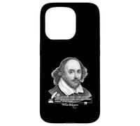 Custodia per iPhone 15 Pro Ritratto di Shakespeare con citazione fan della letteratura classica