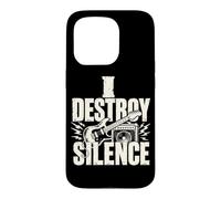 Custodia per iPhone 15 Pro Rock Guitar Musicista Distruggi Silenzio