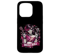 Custodia per iPhone 15 Pro Rock & Roll Scheletro Ragazza Punk Goth Art