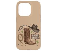 Custodia per iPhone 15 Pro Rodeo Legend - Cappello da cowboy stile western, stile country life