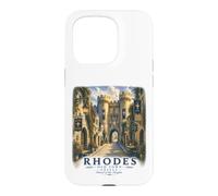 Custodia per iPhone 15 Pro Rodi Città Vecchia Grecia Vintage Greco Viaggi