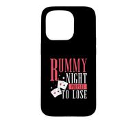 Custodia per iPhone 15 Pro Rummy Night prepararsi a perdere divertenti giochi di carte un giocatore di ramino