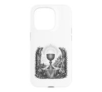 Custodia per iPhone 15 Pro Sacro Graal Leggenda Arturiana Sacro Calice Line Art