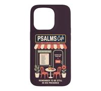 Custodia per iPhone 15 Pro Salmi cristiani Caffè Fede Caffè Scrittura Preghiera
