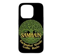 Custodia per iPhone 15 Pro Samhain Enchanted Woods Celtic Roots Strega gaelica di Halloween