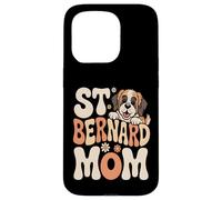 Custodia per iPhone 15 Pro San Bernardo Mamma Carino Retro Cane Mamma