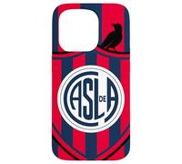 Custodia per iPhone 15 Pro San Lorenzo de Almagro - Scudo a strisce CASLA