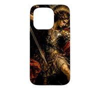 Custodia per iPhone 15 Pro San Michele Arcangelo Barocco Chiaroscuro Icona Design