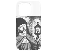 Custodia per iPhone 15 Pro Santa Chiara d'Assisi Santa Cattolica Italiana Donna