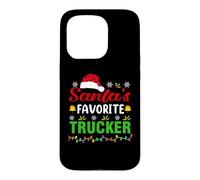 Custodia per iPhone 15 Pro Santa's Favorite Trucker Funny Christmas Trucker Xmas