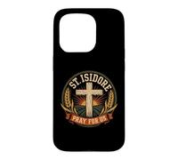 Custodia per iPhone 15 Pro Sant'Isidoro Prega per noi Santo Patrono Cattolico degli Agricoltori