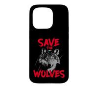 Custodia per iPhone 15 Pro Save The Wolves Faccia Di Lupo Contro Caccia Al Lupo