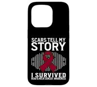 Custodia per iPhone 15 Pro Scars Tell My Story Head and Neck Cancer Awareness Survivor