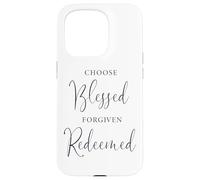 Custodia per iPhone 15 Pro Scegli il Beato Perdonato Redento Dio Ama Gesù Salva