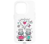 Custodia per iPhone 15 Pro Science Love Vibes Chemistry Lab Carino San Valentino