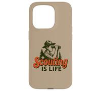 Custodia per iPhone 15 Pro Scouting is Life Vintage Scouts BSA Binoculars Illustration