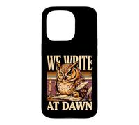 Custodia per iPhone 15 Pro Scriviamo a Dawn Vintage Owl Scrittori E Poeti