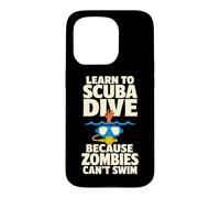 Custodia per iPhone 15 Pro Scuba Diver Zombie Apocalypse Avventura subacquea