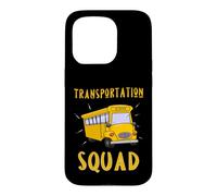 Custodia per iPhone 15 Pro Scuolabus divertente della squadra dei trasporti
