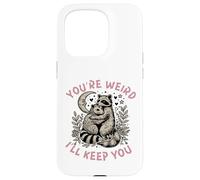 Custodia per iPhone 15 Pro sei strano ti terrò procione opossum Valentine Days