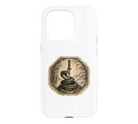 Custodia per iPhone 15 Pro Serpente dello spirito della meditazione del monaco Zen