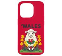 Custodia per iPhone 15 Pro Sheep Support Galles St Davids Day Design