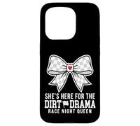 Custodia per iPhone 15 Pro She's Here For The Dirt Drama Race Night Queen
