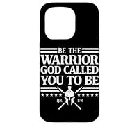 Custodia per iPhone 15 Pro Sii il guerriero che Dio ti ha chiamato ad essere figlio cristiano di Dio