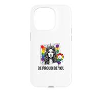 Custodia per iPhone 15 Pro Sii orgoglioso e sii arcobaleno LGBTQ Pride Femminista