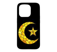 Custodia per iPhone 15 Pro Simbolo dell'Islam Vetro Colorato Islamico Religioso Musulmano