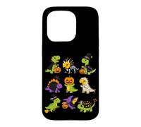 Custodia per iPhone 15 Pro Simpatici dinosauri di Halloween preistorici T-rex Dino Lovers