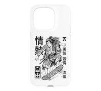 Custodia per iPhone 15 Pro Skateboard Samurai Skater Passion Freedom