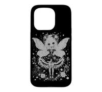 Custodia per iPhone 15 Pro Skeleton Fairy Gothic Anime Wings Dark Kawaii Estetica