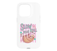 Custodia per iPhone 15 Pro Slow Your Roll Bradipo Appeso Rilassante Animale