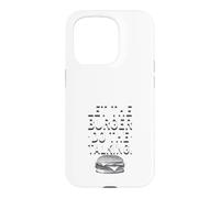 Custodia per iPhone 15 Pro Smash Burger Lover Cheeseburger alla griglia con parte superiore piatta