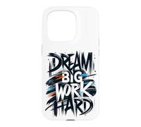 Custodia per iPhone 15 Pro Sogno Grande Lavoro Hard Graffiti Street Tipografia