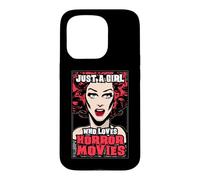 Custodia per iPhone 15 Pro Solo una ragazza che ama i film horror Halloween Pop Art