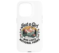 Custodia per iPhone 15 Pro Solo una ragazza che ama i parchi nazionali Escursioni vintage all'aperto