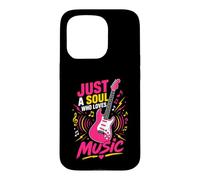 Custodia per iPhone 15 Pro Solo un'anima che ama la chitarra musicale