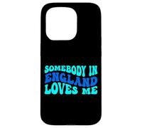 Custodia per iPhone 15 Pro Somebody in England Loves Me Modern Boho Vibe