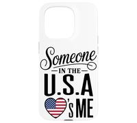 Custodia per iPhone 15 Pro Someone In The U S A Loves Me Heart Flag