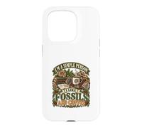Custodia per iPhone 15 Pro Sono una persona semplice Mi piacciono i fossili e il caffè Fossili divertenti