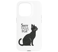 Custodia per iPhone 15 Pro Sorry I’m Late I Saw a Cat Funny Pet Lover Humor Design tees