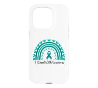 Custodia per iPhone 15 Pro Sostengo i sopravvissuti alla consapevolezza delle aggressioni sessuali Boho Rainbow