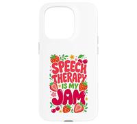 Custodia per iPhone 15 Pro Speech Therapy is My Jam Boho Floral SLP Speech Therapist